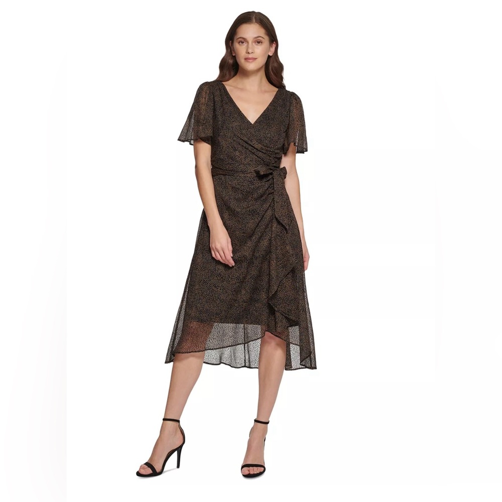 DKNYC Black Wrap Dress